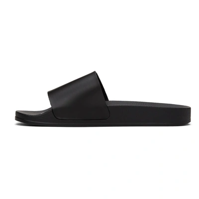 Shop Off-white Black Pool Slides In Black Orange