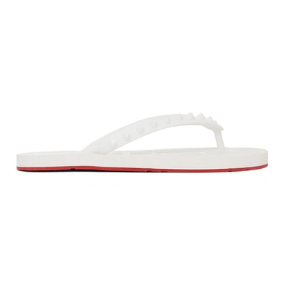 Christian Louboutin Loubi Flip Thong Sandals - White - Flip-Flops