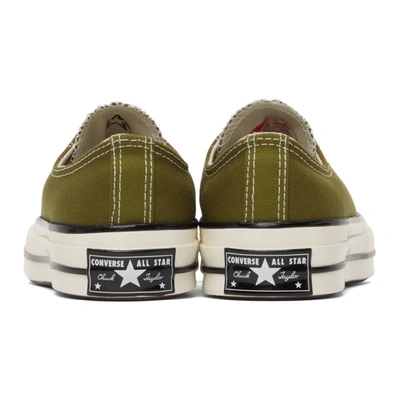Shop Converse Green Chuck 70 Low Sneakers In Dark Moss