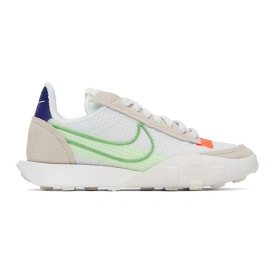 Shop Nike Off-white Waffle Racer 2x Sneakers In Desert Sand/mean Gre
