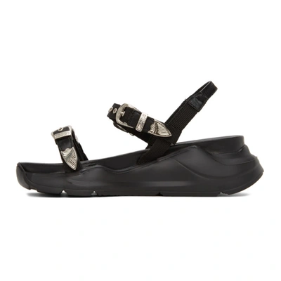 Toga Black Sporty Platform Sandals | ModeSens