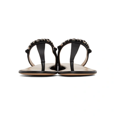 Shop Givenchy Black Elba Thong Sandals In 001-black