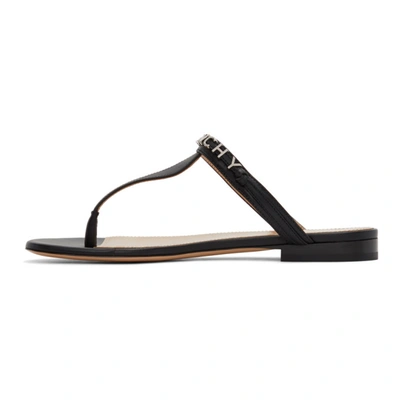 Shop Givenchy Black Elba Thong Sandals In 001-black