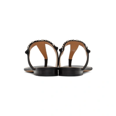 Shop Givenchy Black Elba Thong Sandals In 001-black