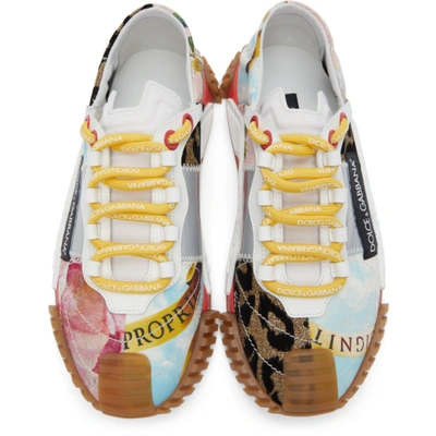 Shop Dolce & Gabbana Multicolor Patchwork Fabric Ns1 Sneakers In Pink/white