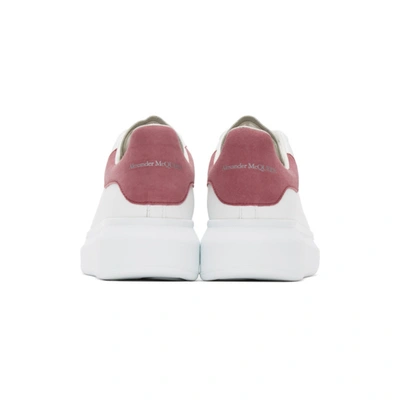 Shop Alexander Mcqueen Ssense Exclusive White & Pink Oversized Sneakers In 9036 Dkblus