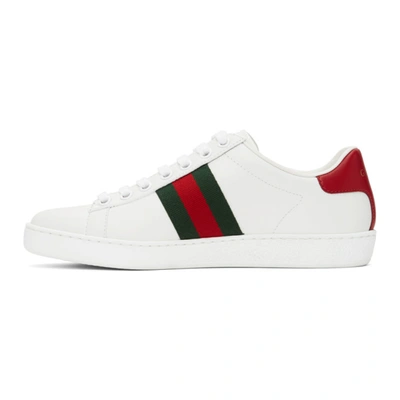 Shop Gucci Off-white Cherry Ace Sneakers In 9065 White