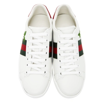 Shop Gucci Off-white Cherry Ace Sneakers In 9065 White