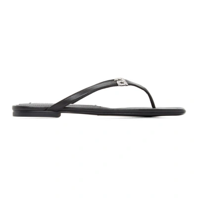 Shop Alexander Wang Black Ivy Thong Sandals In 001 Black