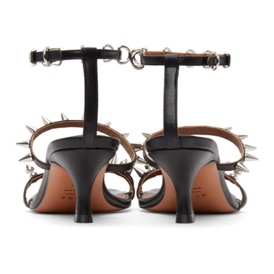 Shop Abra Black Spike Heeled Sandals