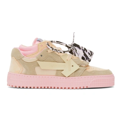 Shop Off-white Pink & Grey Floating Arrow Sneakers In Pink Light
