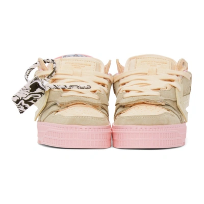 Shop Off-white Pink & Grey Floating Arrow Sneakers In Pink Light