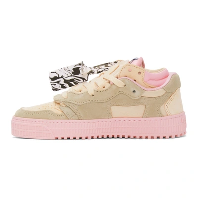 Shop Off-white Pink & Grey Floating Arrow Sneakers In Pink Light