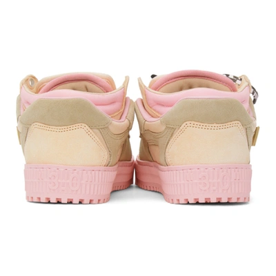 Shop Off-white Pink & Grey Floating Arrow Sneakers In Pink Light