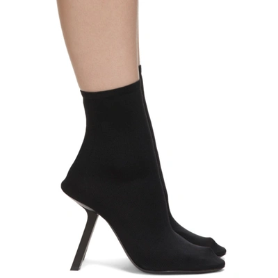 Shop Balenciaga Black Stretch Heeled Boots In 1000 Black