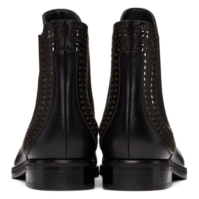 Black Vienne Motif Chelsea Boots | ModeSens