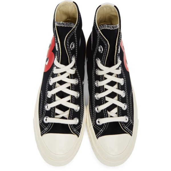 black converse with heart