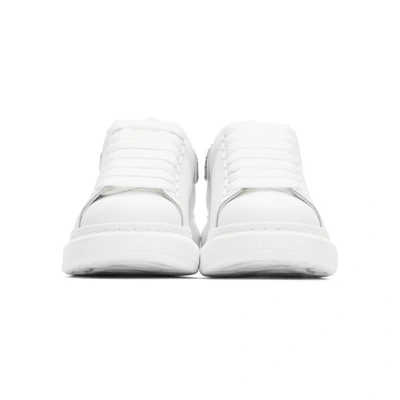 Shop Alexander Mcqueen Ssense Exclusive White & Silver Oversized Sneakers In 9071 Silver