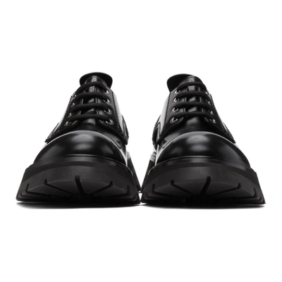 Shop Alexander Mcqueen Black Wander Lace-up Loafers In 1000 Black