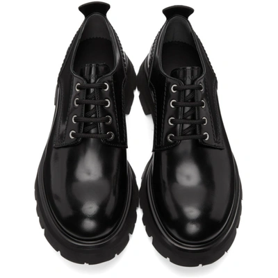 Shop Alexander Mcqueen Black Wander Lace-up Loafers In 1000 Black