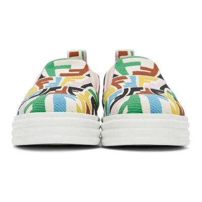 Shop Fendi Multicolor 'ff' Slip-on Sneakers In F1c4t Multi