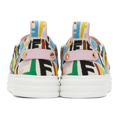 Shop Fendi Multicolor 'ff' Slip-on Sneakers In F1c4t Multi