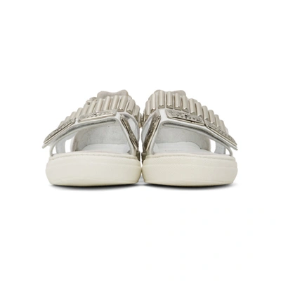 Shop Toga White Buckles Flat Sandals