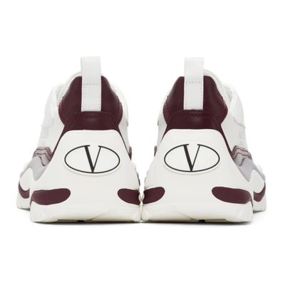 Shop Valentino White & Purple Gumboy Sneakers In Ga0 White/iris Lilac