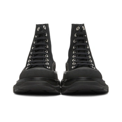 Shop Alexander Mcqueen Black Tread Slick High Sneakers In 1000 Black