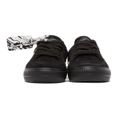 OFF-WHITE 黑色绒面革硫化运动鞋