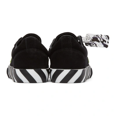 OFF-WHITE 黑色绒面革硫化运动鞋