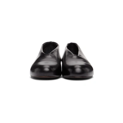 Shop Lemaire Black Stitch Slippers In 999 Black