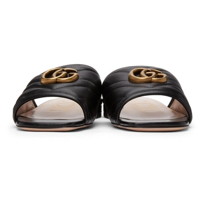 Shop Gucci Black Matelassé Gg Jolie Sandals In 1000 Black