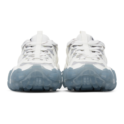 Shop Acne Studios White & Blue Lace-up Sneakers In White/blue