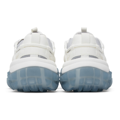Shop Acne Studios White & Blue Lace-up Sneakers In White/blue