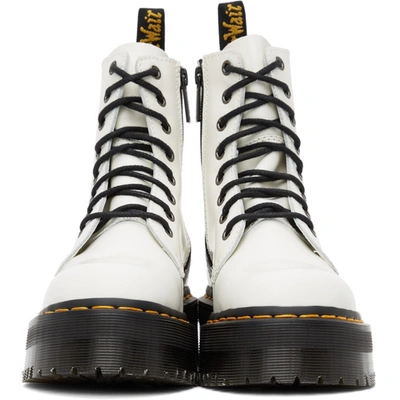 Shop Dr. Martens White Jadon Platform Boots