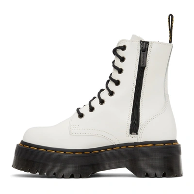 Shop Dr. Martens White Jadon Platform Boots