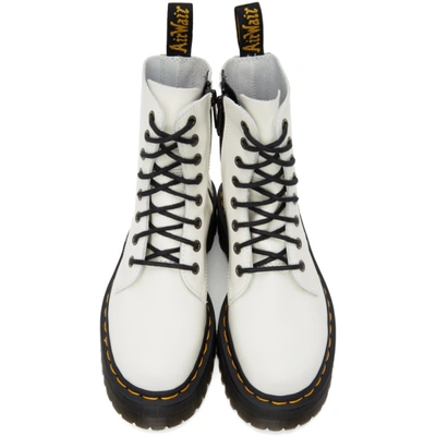 Shop Dr. Martens White Jadon Platform Boots