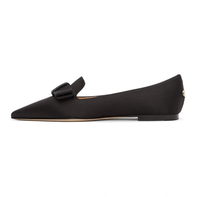 Shop Jimmy Choo Ssense Exclusive Black Satin Gala Slippers