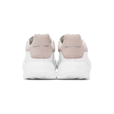 Shop Alexander Mcqueen White & Pink Runner Sneakers In 9182 Ow/pnk