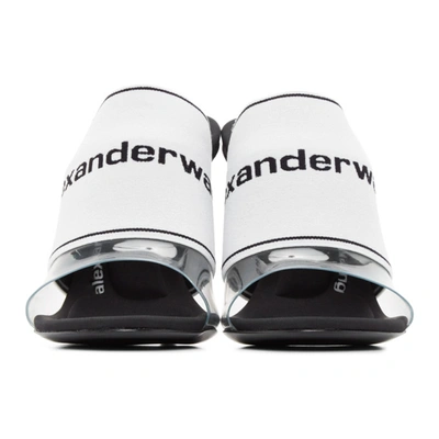 Shop Alexander Wang White Sienna Logo Heeled Sandals In 100 White
