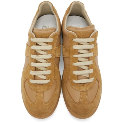 Shop Maison Margiela Tan Replica Sneakers In T2214 Butterum