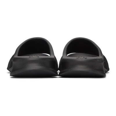 Shop Balenciaga Black Rubber Mold Slide Sandals In 1000 Black