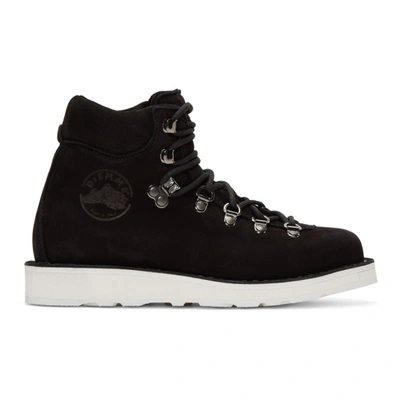 Shop Diemme Black Nubuck Roccia Vet Boots In Black/white