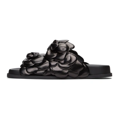 Shop Valentino Black  Garavani 03 Rose Edition Atelier Petal Sandals In 0no Black