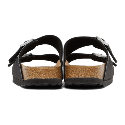 Shop Birkenstock Black Birkibuc Narrow Arizona Sandals