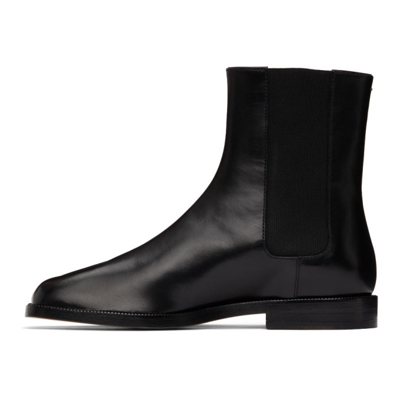 Shop Maison Margiela Black Tabi Chelsea Boots In T8013 Black