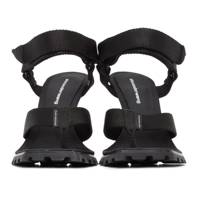 Shop Alexander Wang Black Julie Lugged Heeled Sandals In 001 Black