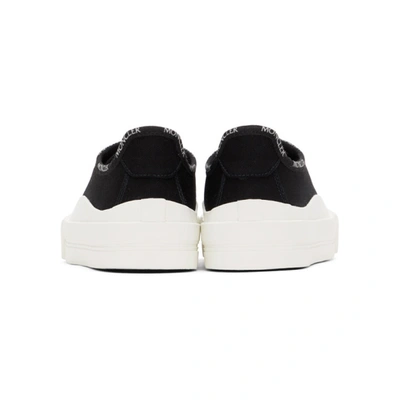 Shop Moncler Black Canvas Glissiere Sneakers In 998 Black