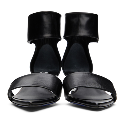 Shop Jil Sander Black Pointed Heeled Sandals In 001 Black